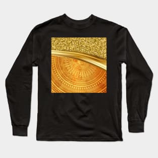 Golden Mandala Butterflies and Glitter Long Sleeve T-Shirt